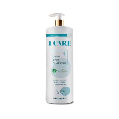 I Care derm skin shampoo dermatologico per cuti sensibili 250 ml - 1 lt - ariespet