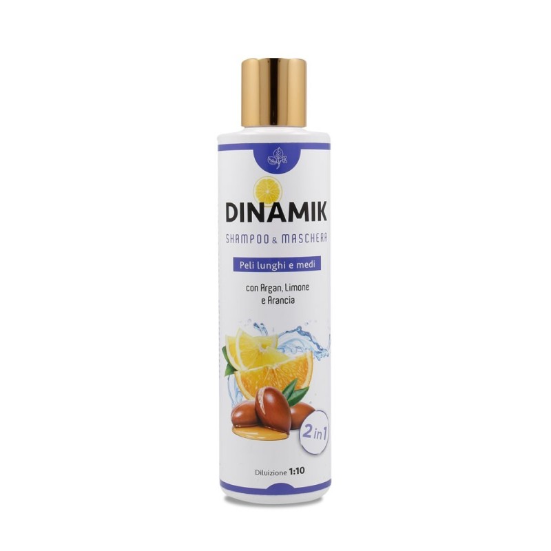 Dinamik Shampoo&Maschera con Olio Argan 250 ML - 1 LT - 5 LT - ariespet