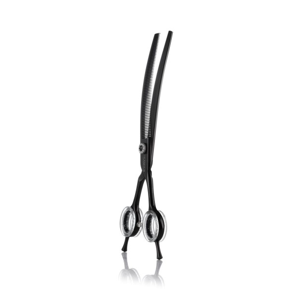 Black Widow Curved Toothed Scissors 7.5''