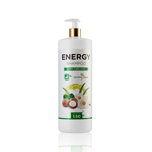 Energy Shampoo 1:50 Super Sgrassante Vegan 1 lt - 5 lt