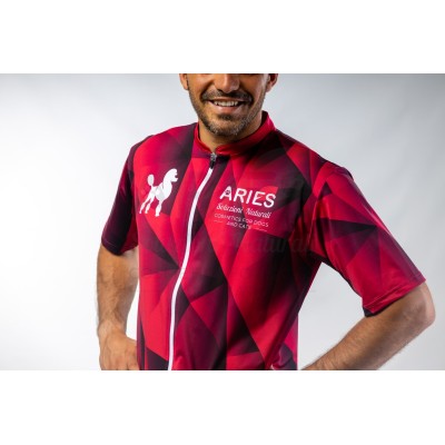 Casacca Per Toelettatore Unisex Rosso/nero - ariespet