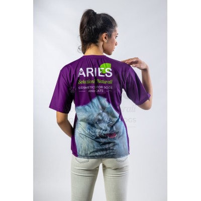 Painted Poodle Violet Woman Shirt