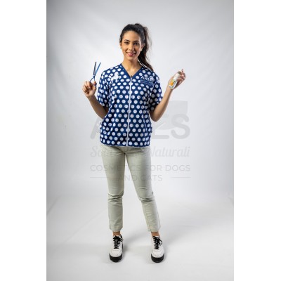 Blue Bubbles Woman Groomer Shirt