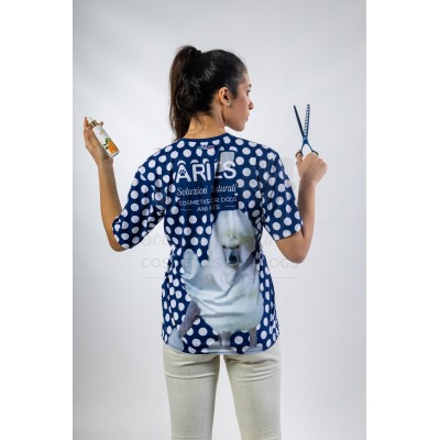 Blue Bubbles Woman Groomer Shirt