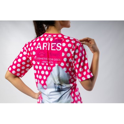 Fuxia Bubbles Woman Groomer Shirt