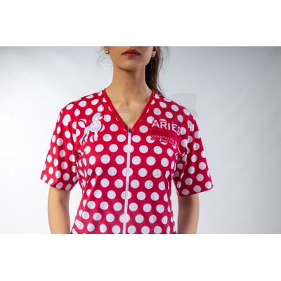 Red Bubbles Woman Groomer Shirt