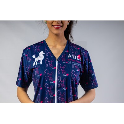 I love Blue Woman Groomer Shirt