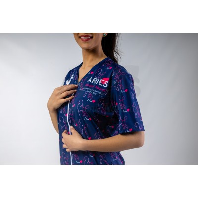 Casacca Donna I Love Blue Per Toelettatrice - ariespet