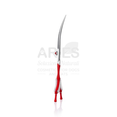 Athena Scissors 6.5" Curved Asian Style Red